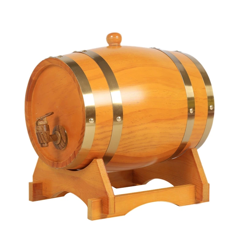

Oak Barrel, 1.5 L / 3 L Oak Storage Barrel Built-In Foil Liner To Store Your Own Whiskey, Beer, Wine, Bourbon, Brandy