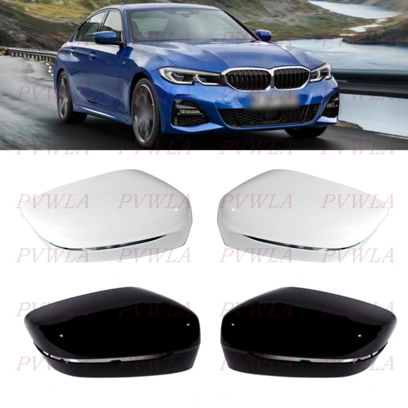 화이트/블랙 도색 리버스 미러 하우징 캡 LHD BMW G20 G21 G28 2019..