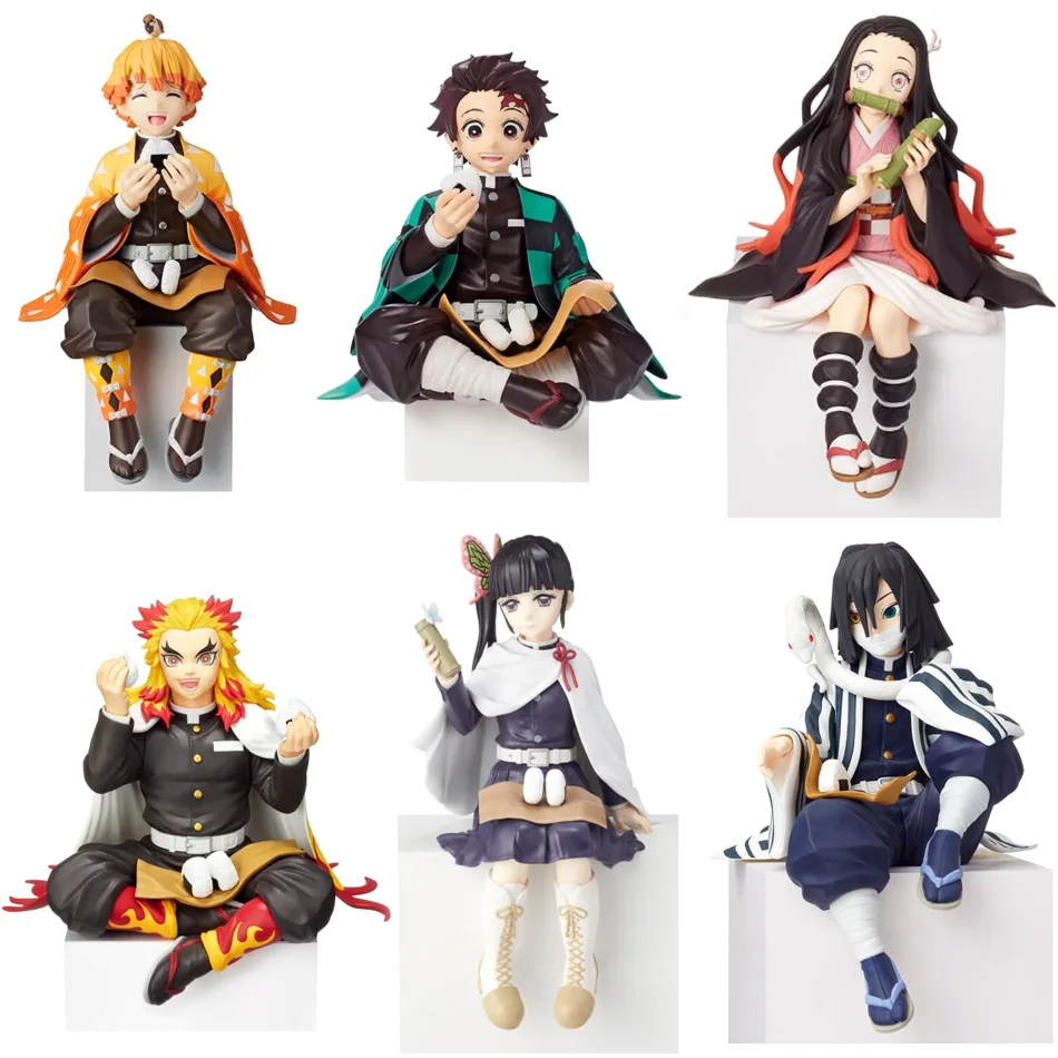 Demon Slayer Figure set Tanjiro Kamado Zenitsu Agatsuma eating rice