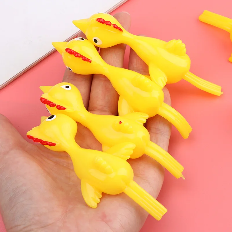 Catapult Launch Turkey Slingshot Chick Elastic Flying Finger Sticky Decompression Toy for Birthday Halloween Party Favors 4