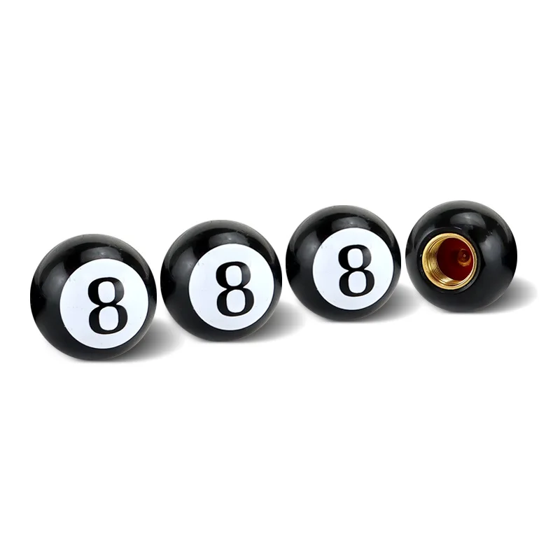Set of 4 Universal Car & Bike Tire Air Valve Stem Caps - Funny Style Dust Covers