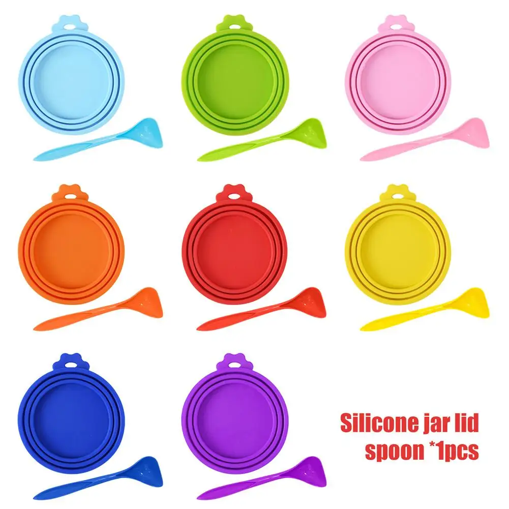 Silicone Canned Lid food cover For Puppy Dog Cat Storage