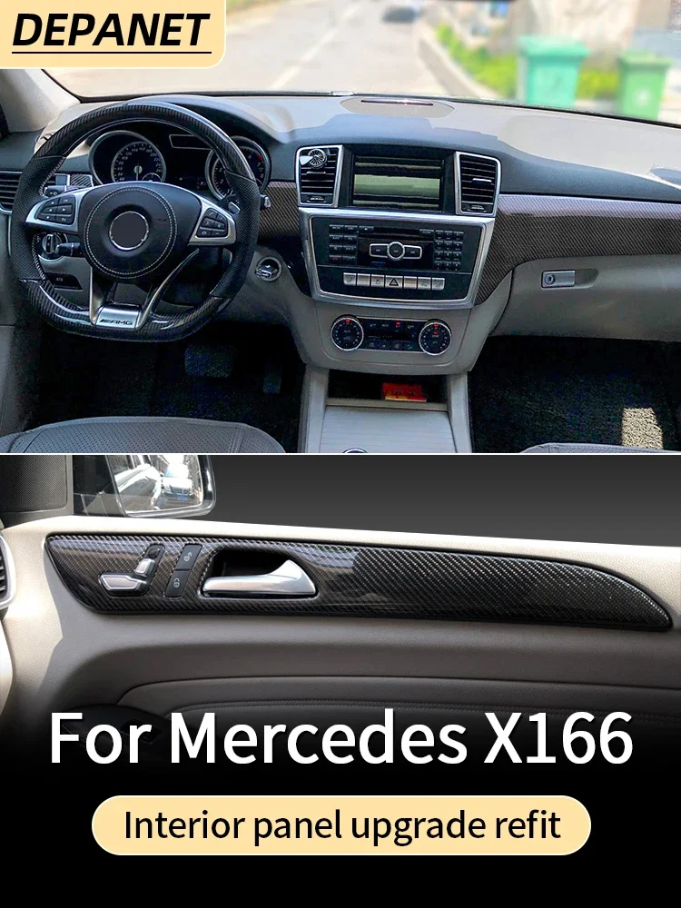 

Peach wood carbon fiber interior suitable for For Mercedes gle w166 gle C292 gls x166 interior 350 450 500 550 accessories