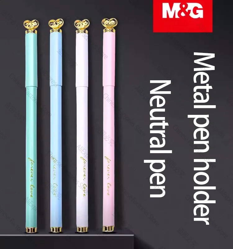 Metallic Gel pens 0.5 Signature pen Bullet Black Water pen Cute super cute girl high appearance level signature pen Gift Lady co super safari level 1 pupils book dvd