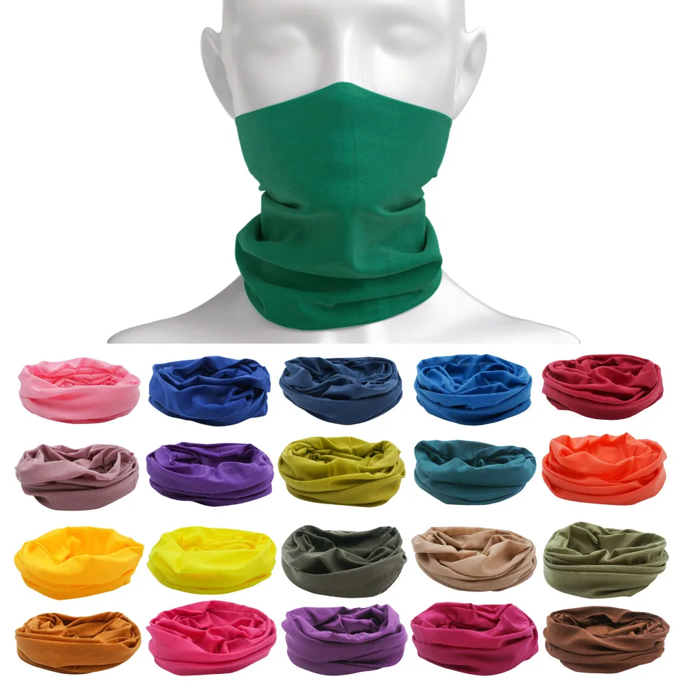 

New Dyeing Solid Color Neck Gaiter 25x50CM Tube Magic Scarf Headwear for Adult Summer Outdoor Face Mask Breathable Bandana Wrap