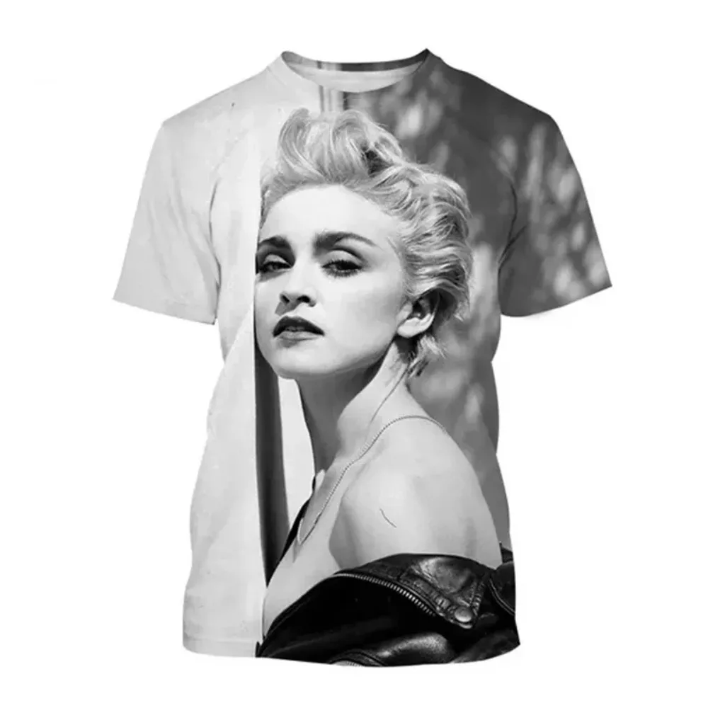 

Modern Madonna 3D Printed Men's T Shirts Summer Harajuku Fashion O-Neck Short Sleeve Casual Comforts Tees Tops Women Clothes