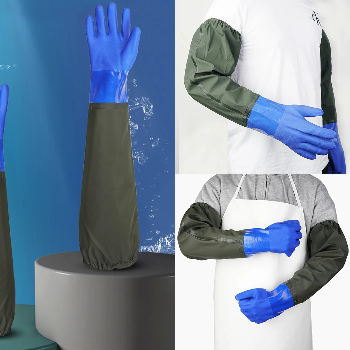 Kitchen Rubber Gloves Long Aquatic Industry Gloves Long Gloves
