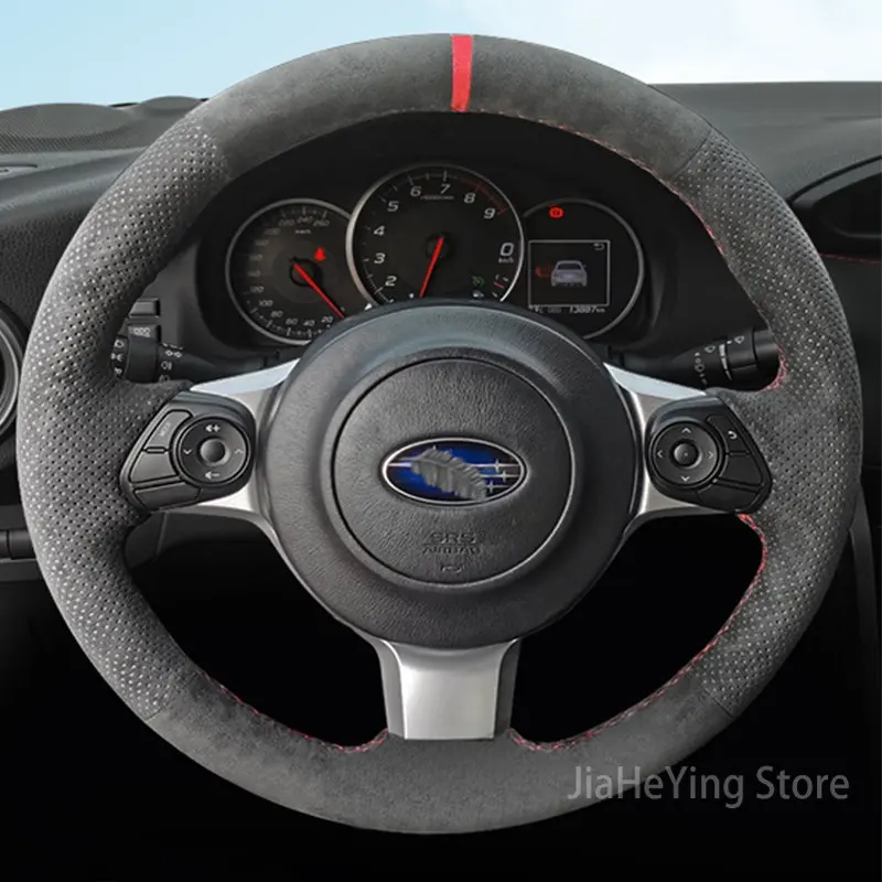 

DIY Customized Hand-Stitched Non-Slip Leather Car Steering Wheel Cover Braid For Subaru BRZ 2016 2017 2018 2019 Interior