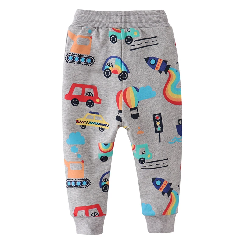 Cartoon Transportation Vehicles Trousers Children'Clothing Cotton Autumn Baby Boys Kids Clothes Sweatpants Pants