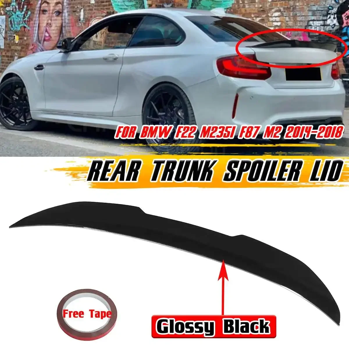Abs Psm Style Car Rear Trunk Spoiler Wing Lip Spoiler Posteriore Per Bmw F22 M235I F87 M2 2014-2018 Car Rear Roof Lip Spoiler Body Kit