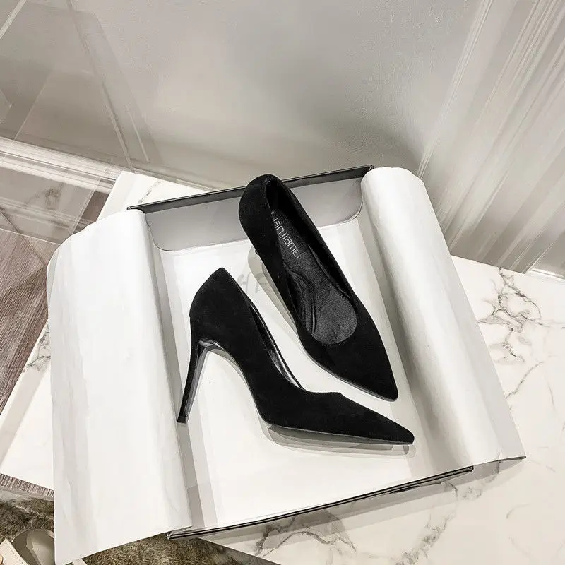 2022 Sexy Women Pumps Spring/Autumn High heels Pointed Toe black Wedding Shoes Sexy High Heel shoes for Women Pumps 2