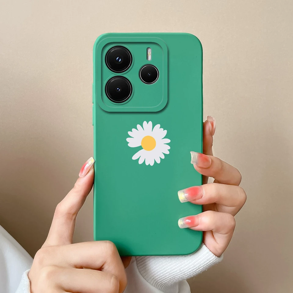 Rose Avocado Liquid Durable Non-Slip Silicone Back Cover