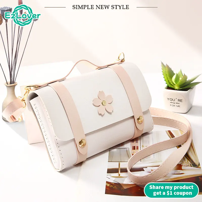 

Flower Minority Cambridge Messenger Bag Women's Shoulder Bag Hand-stitched Self-made DIY Material PU LeatherCrossbody Bag