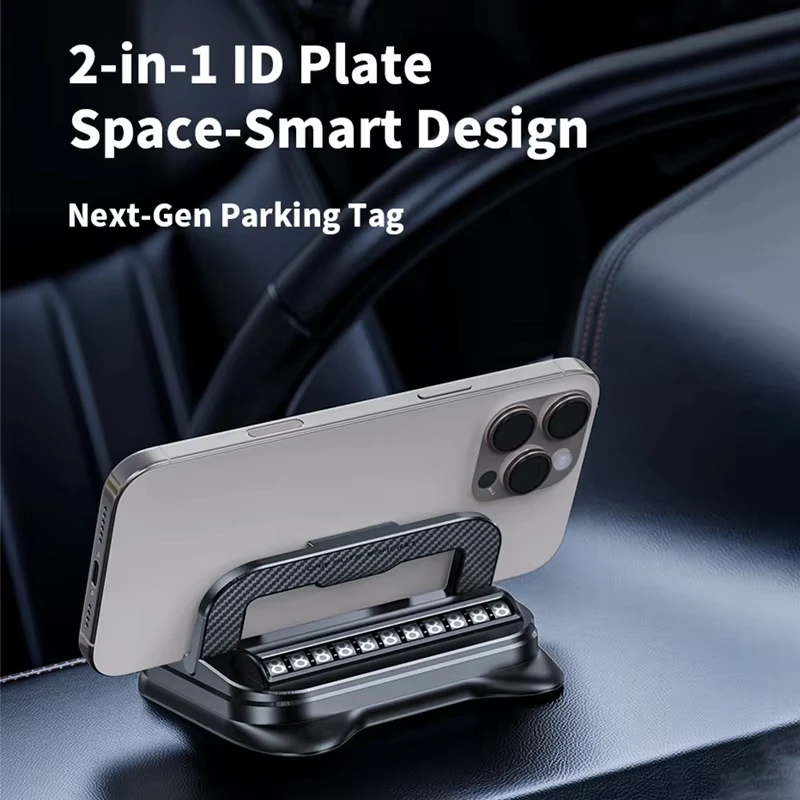 Universal Car Dashboard Phone Holder with Number Display - Stable and Anti-Shake Bracket