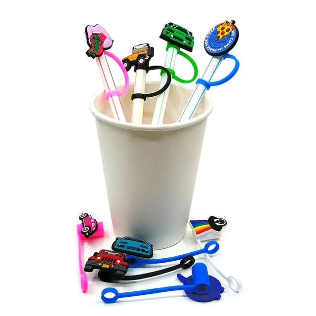 20PCS PVC straw topper mexican series Straw cover Reusable Airtight Splash  Proof Drinking Straw tip fit cup accessories - AliExpress