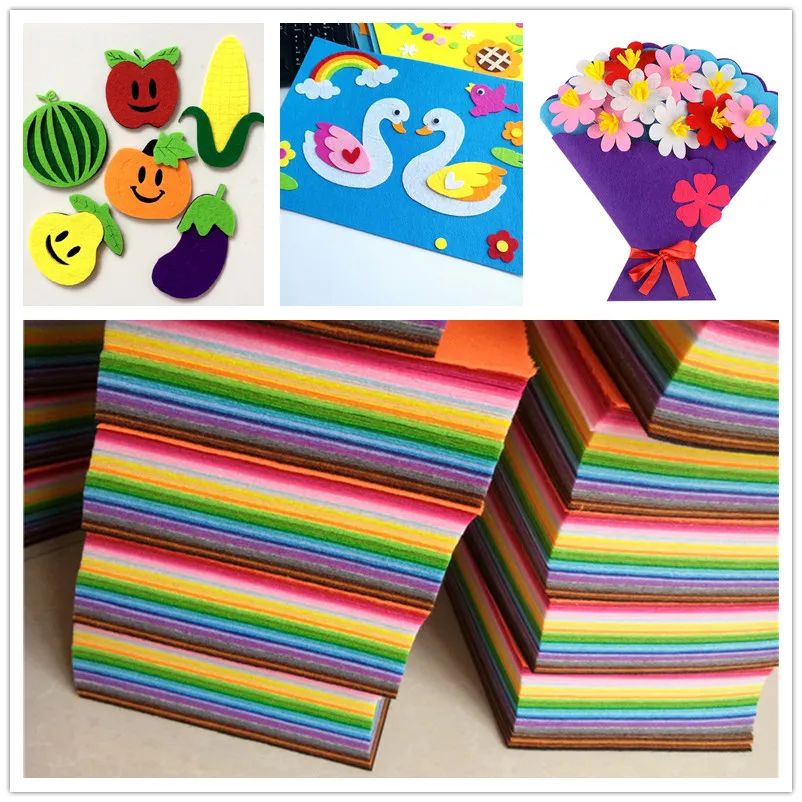 Felt Fabric Sheet 40Pcs 1mm Thick for DIY Sewing