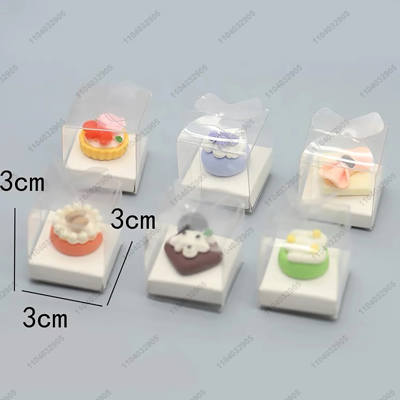 Miniature Shop Cabinet Bakery Cake Bread Dessert Store Room Display Handcraft Dollhouse Stand Food Items Scenario Display Show 6
