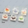 Miniature Shop Cabinet Bakery Cake Bread Dessert Store Room Display Handcraft Dollhouse Stand Food Items Scenario Display Show 6