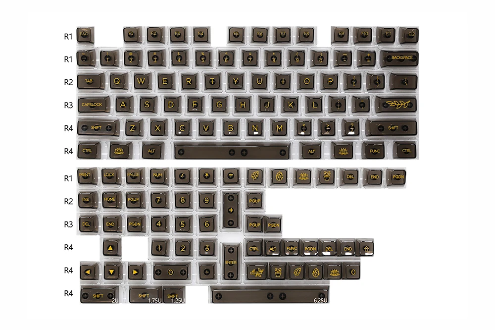 ABS transparente grosso para teclado, gh60 Poker