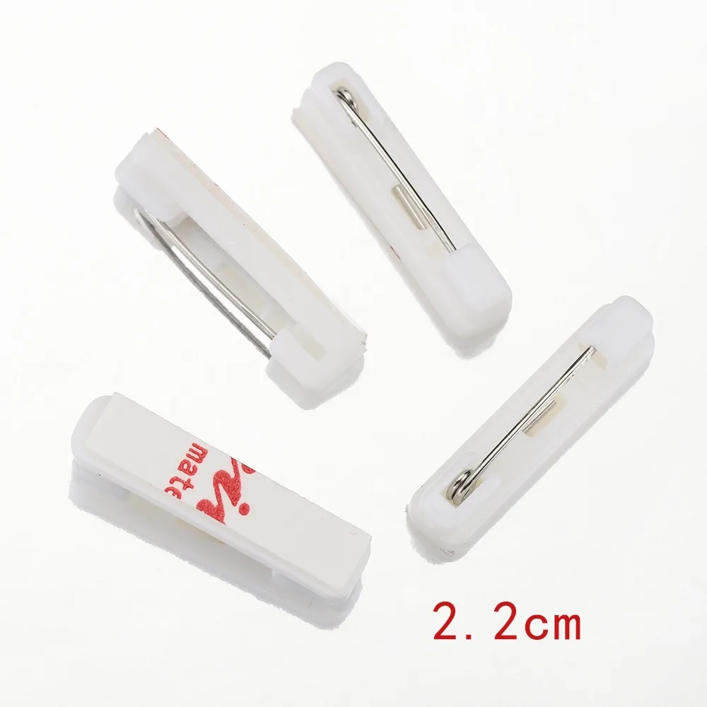 50Pcs 경량 플라스틱 플라스틱 브로치 핀 흰색 멀티 길이 크기 이름표 걸쇠 자..