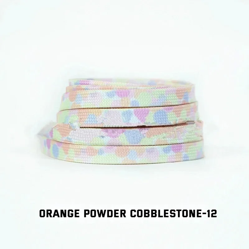 Dazzling Blue Striped Tie-Dye Gradient Flat Shoelaces - Vibrant Unisex Sneaker Laces