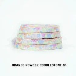 Dazzling Blue Striped Tie - Dye Gradient Flat Shoelaces - Vibrant Unisex Sneaker Laces - 160cm (Orange yellow pink)