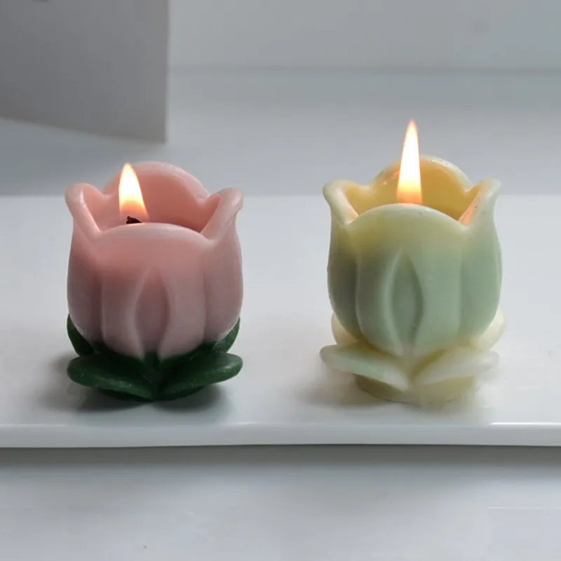 

Tulip Silicone Candle Mold DIY Fondant Chocolate Cake Decoration Mold Tool Home Aromatherapy Candle Making Supplies