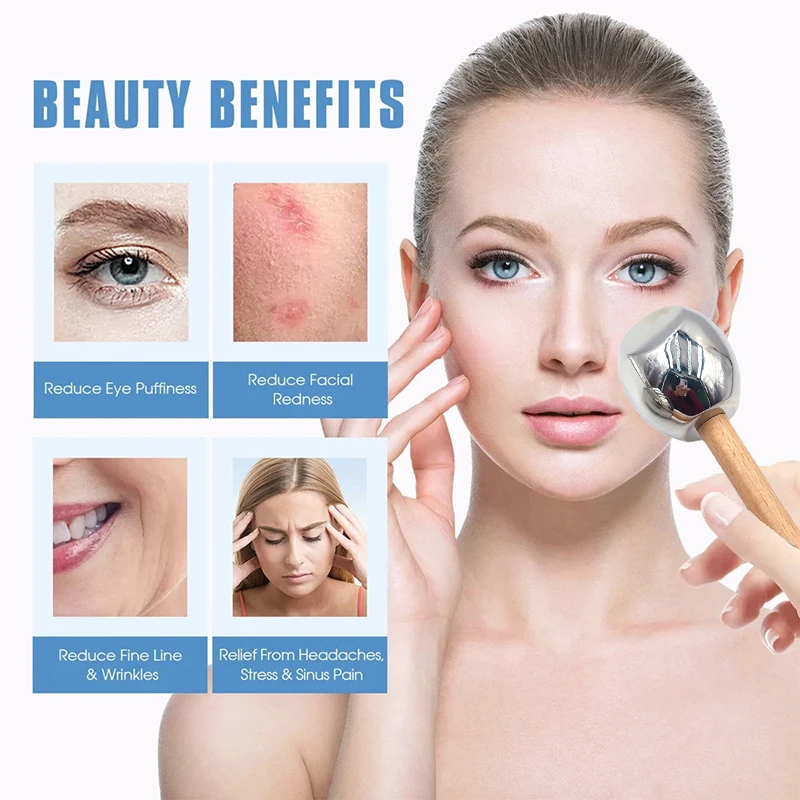 

Массажная палочка для лица с деревянной ручкой из нержавеющей стали