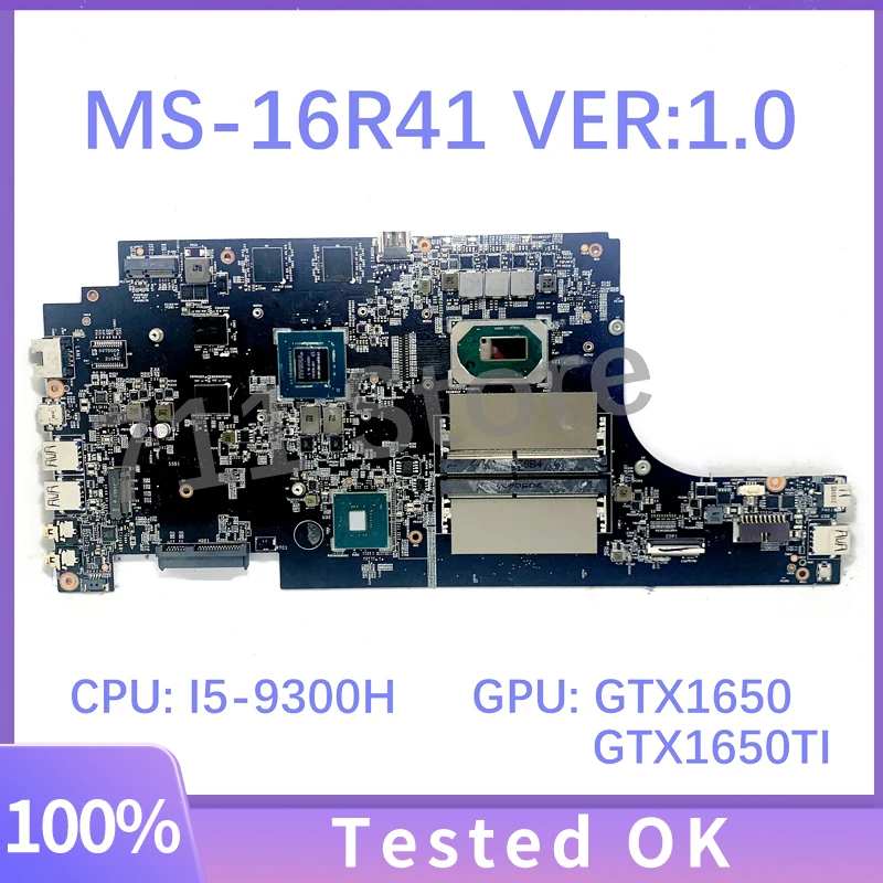 

MS-16R41 VER:1.0 Mainboard For MSI MS-16R41 Laptop Motherboard With SRFCR I5-9300H CPU GTX1650 / GTX1650TI 100%Full Working Well