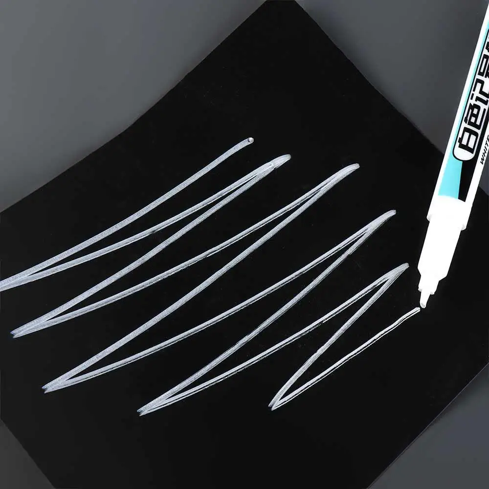 0.7mm/1.0mm/.2.5mm 흰색 영구 페인트 펜 방수 부드러운 쓰기 흰색 마커 펜..