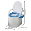 Bedside Commode Portable Squat Toilet Heavy Duty Bedside Toilet Non Slip Portable Commode Toilet with Armrest for Seniors 6