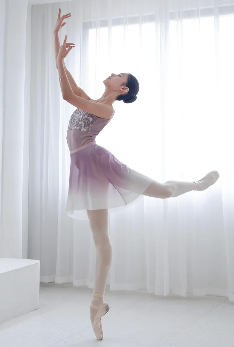 Daily Practice Ballet Dance Leotard Women Team Gymnastics Dancing Clothes Adult Advanced Printing Ballet Leotard Dance Leotard