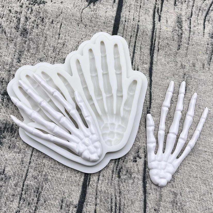 Halloween Hand Knochen Silikonform Sugarcraft Schokolade Cupcake Backform Fondant Kuchen Dekorieren Werkzeuge – Detail 9