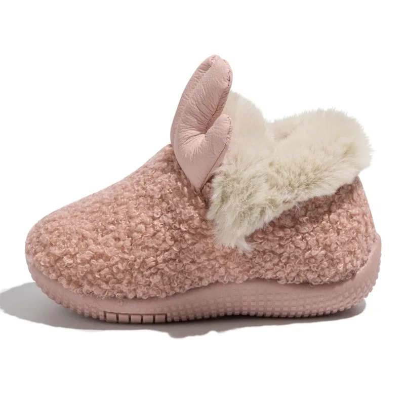 Cotton Pink Kids Flat Shoes