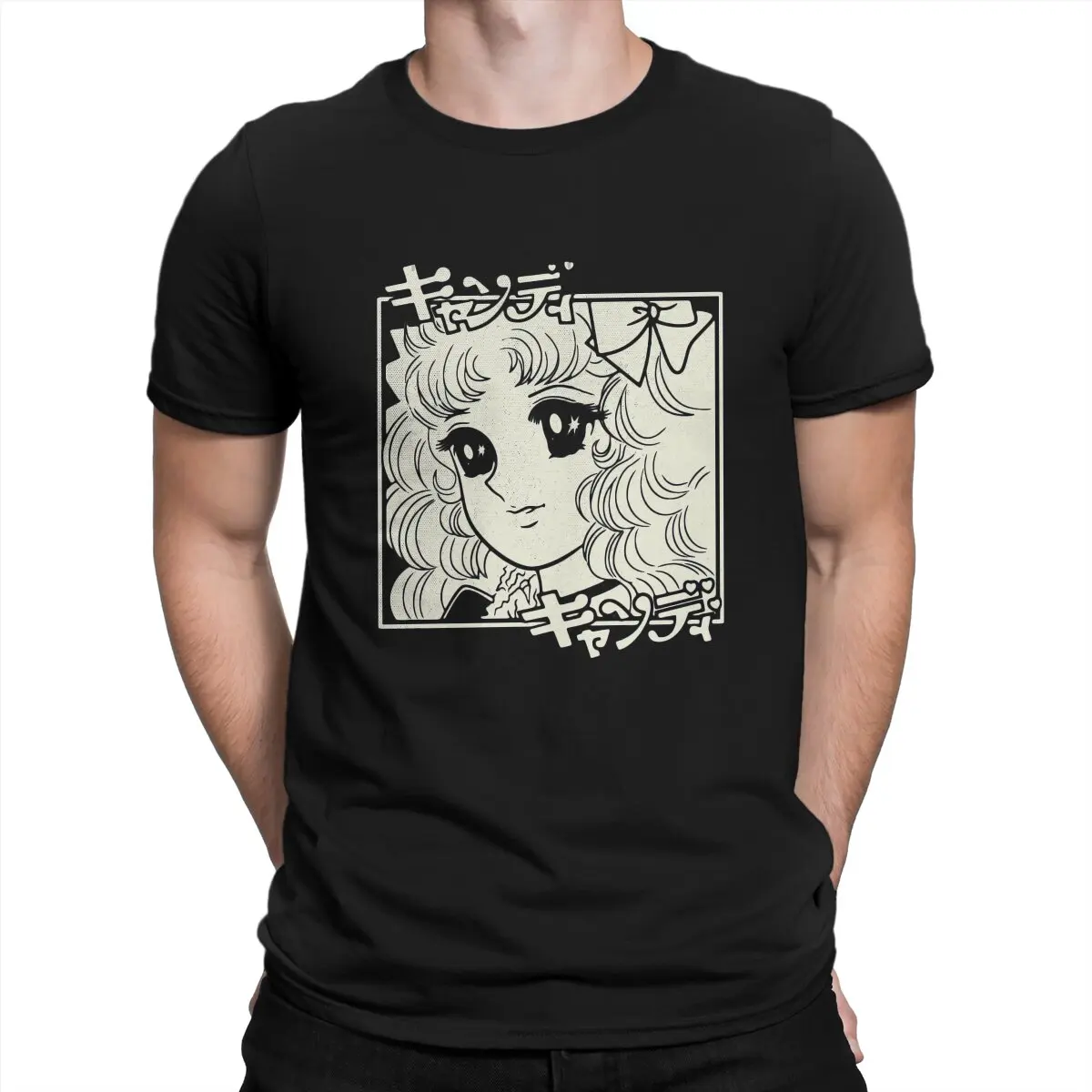 

Candy Candy Anime Polyester TShirt for Men Head Basic Casual Tee T Shirt Novelty New Design