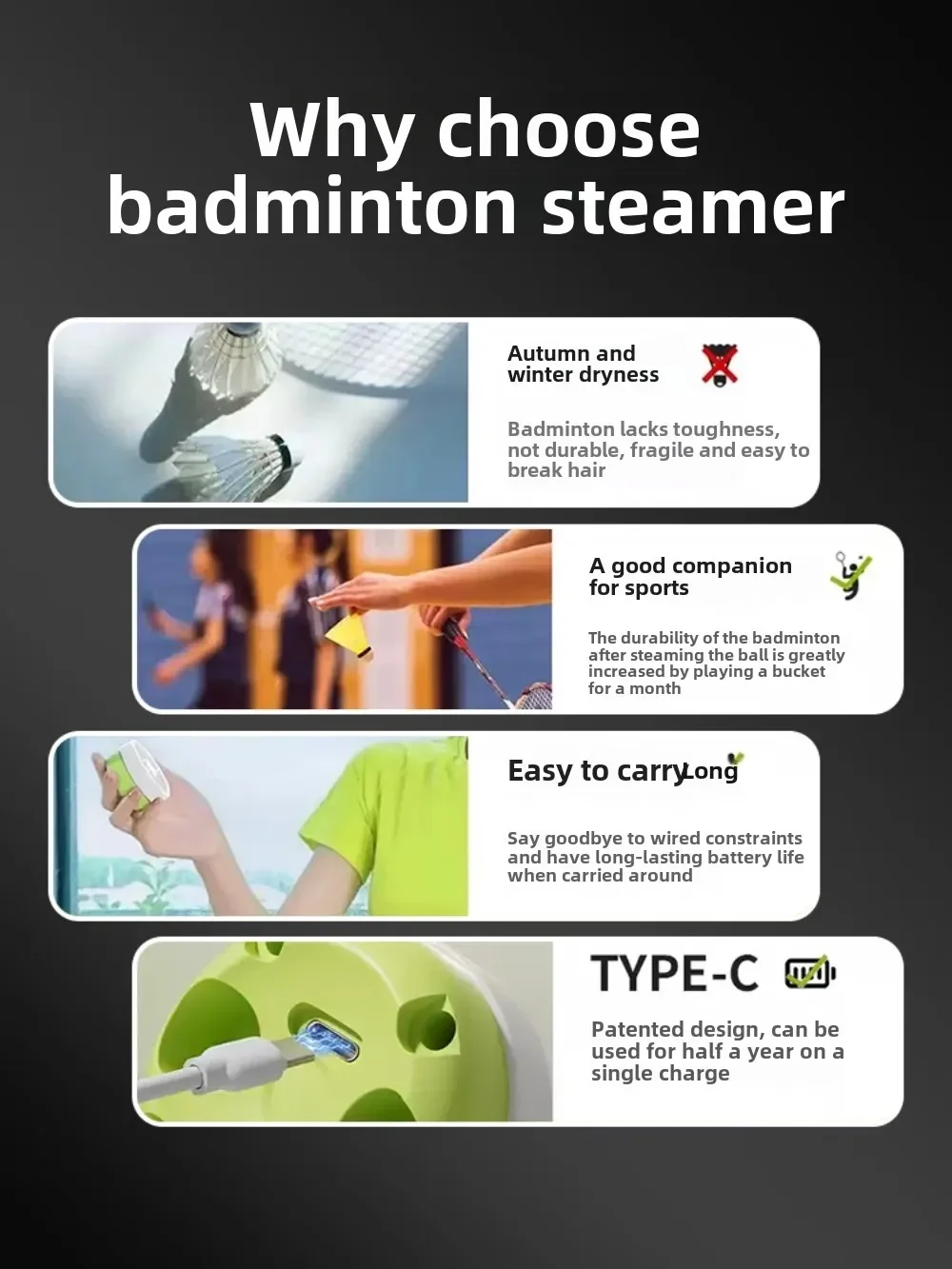 Portable Badminton Shuttlecock Steamer Humidifier urable Ball Tube Storage with Spray Function for Enhanced Durability