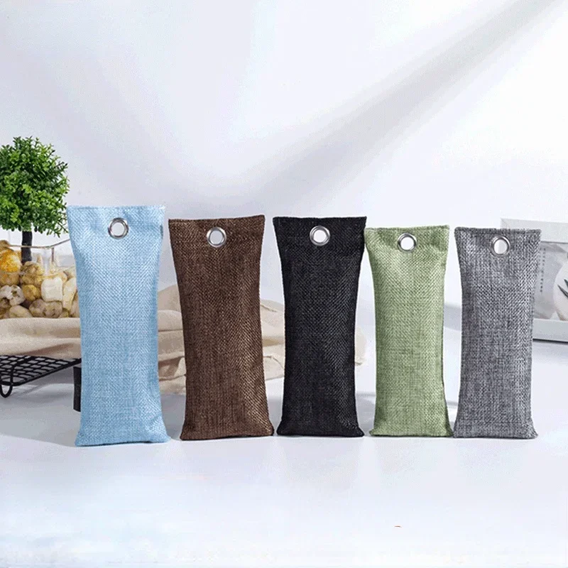 50g Bamboo Charcoal Bag Linen Moisture-proof Deodorant Charcoal Bag Home Car Activated Carbon bag for Shoes 50g
