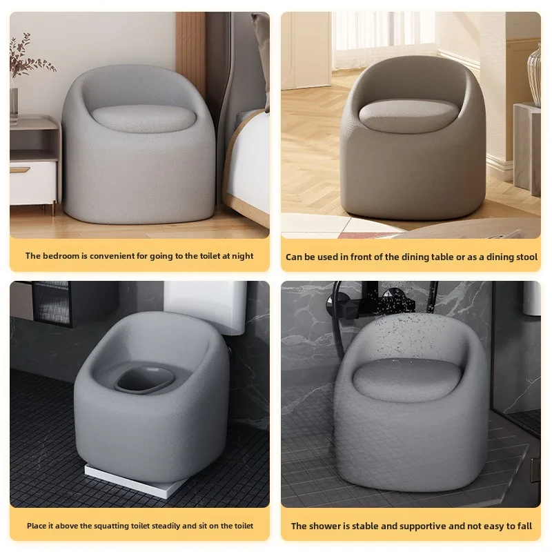 Multi-functional Portable Toilet Seat , Disabled Elderly Pregnant Women Patients Indoor Mobile Toilet Chairs Shower Chair Sofa 4