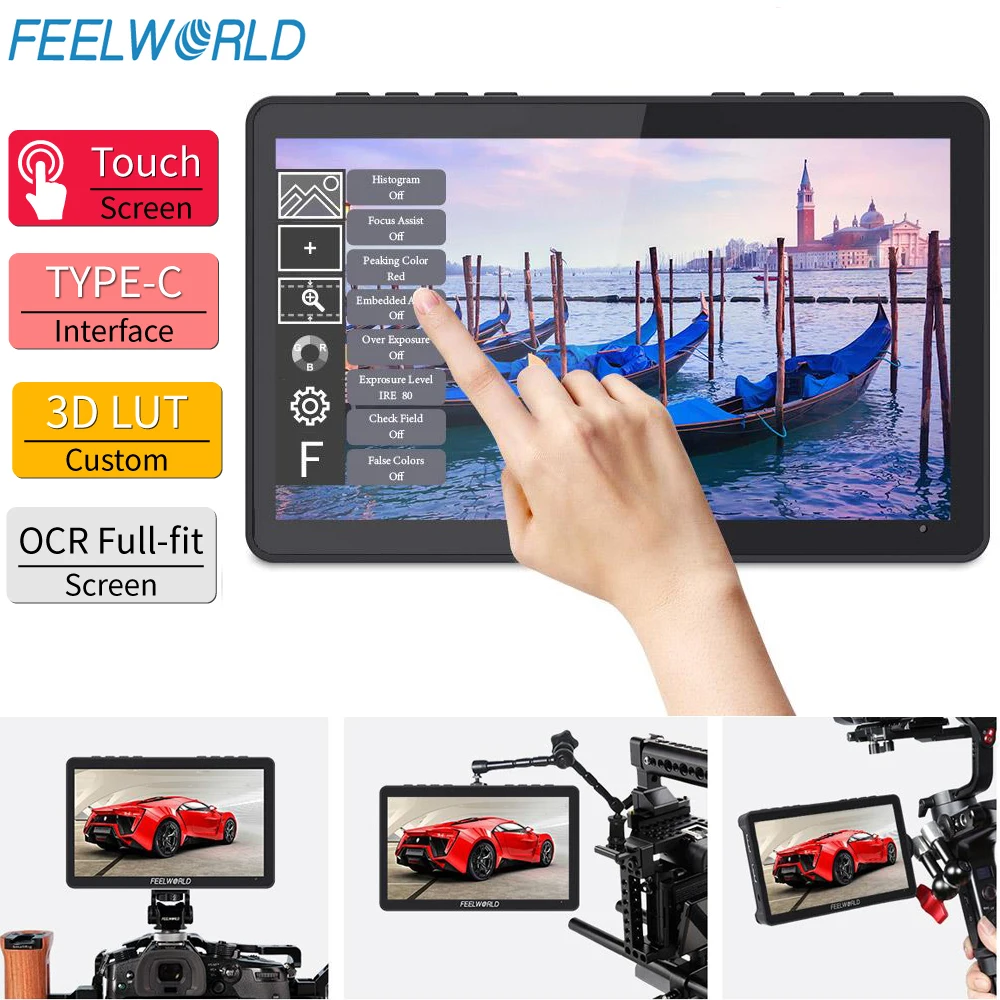 Feelworld F5 Pro V4 Monitor Da 6 Pollici Touch Screen Dslr Camera Monitor Da Campo 3D Lut 4K 1920X1080 Fhd Video Focus Assist