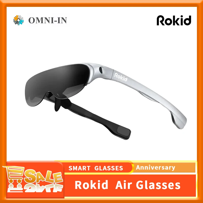 Rokid Air 3D Ar Occhiali Pieghevoli Vr Smart Glasses Schermo Da 120 Pollici 1080P Oled Dual Display Dispositivo Di Visualizzazione Del Gioco A Casa