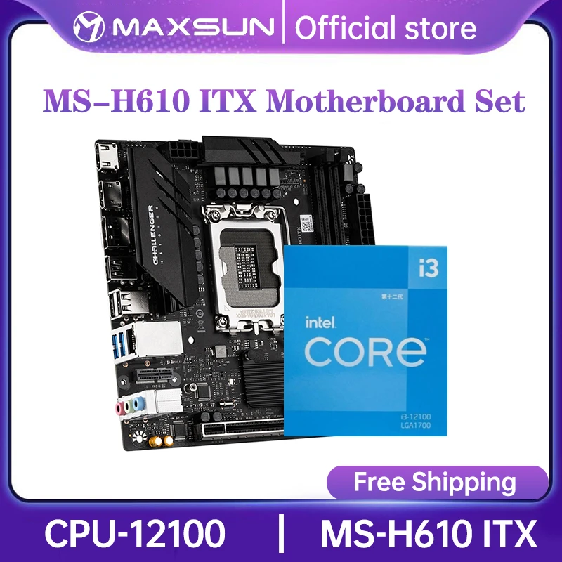 I3 12100 Kit Motherboard | H610 Motherboard 12100 | Itx Motherboards ...