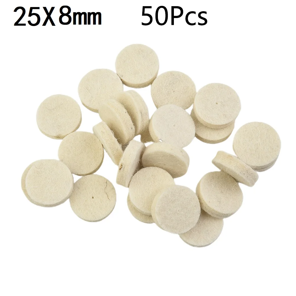 

50Pcs Felt Polishing Wheel Wool Pad Grinding Sanding Head Abrasive Buffing Wheel Shank Cotton Thread Polishing Mini Brush
