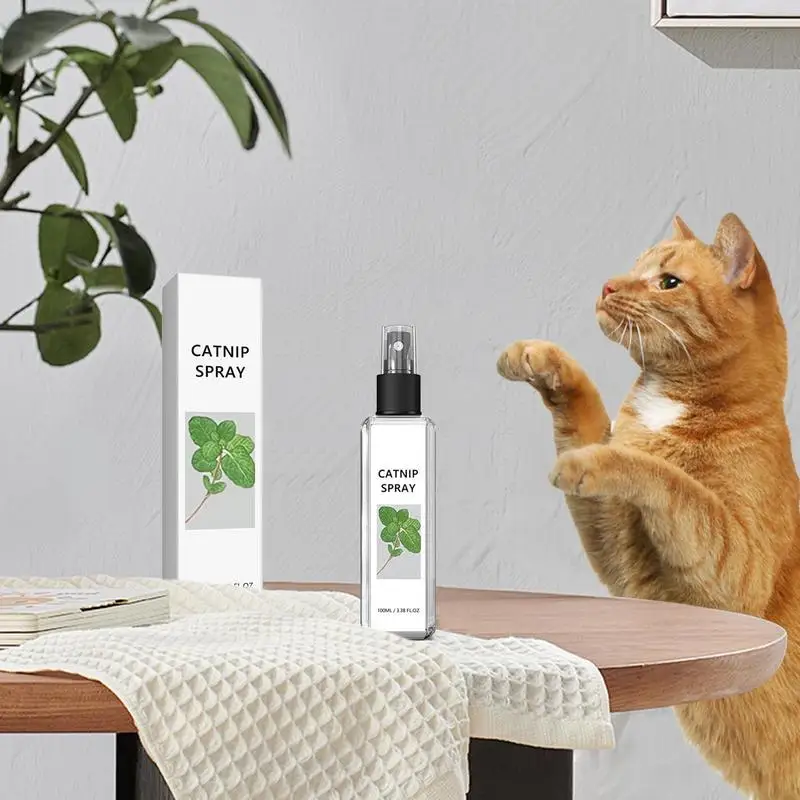 Catnip Cat Joy Spray Training Spray Kitten Behaviour 100ml Pet Care Liquid Catnip Natural Plant Cat Attract cat scratch deterrent spray