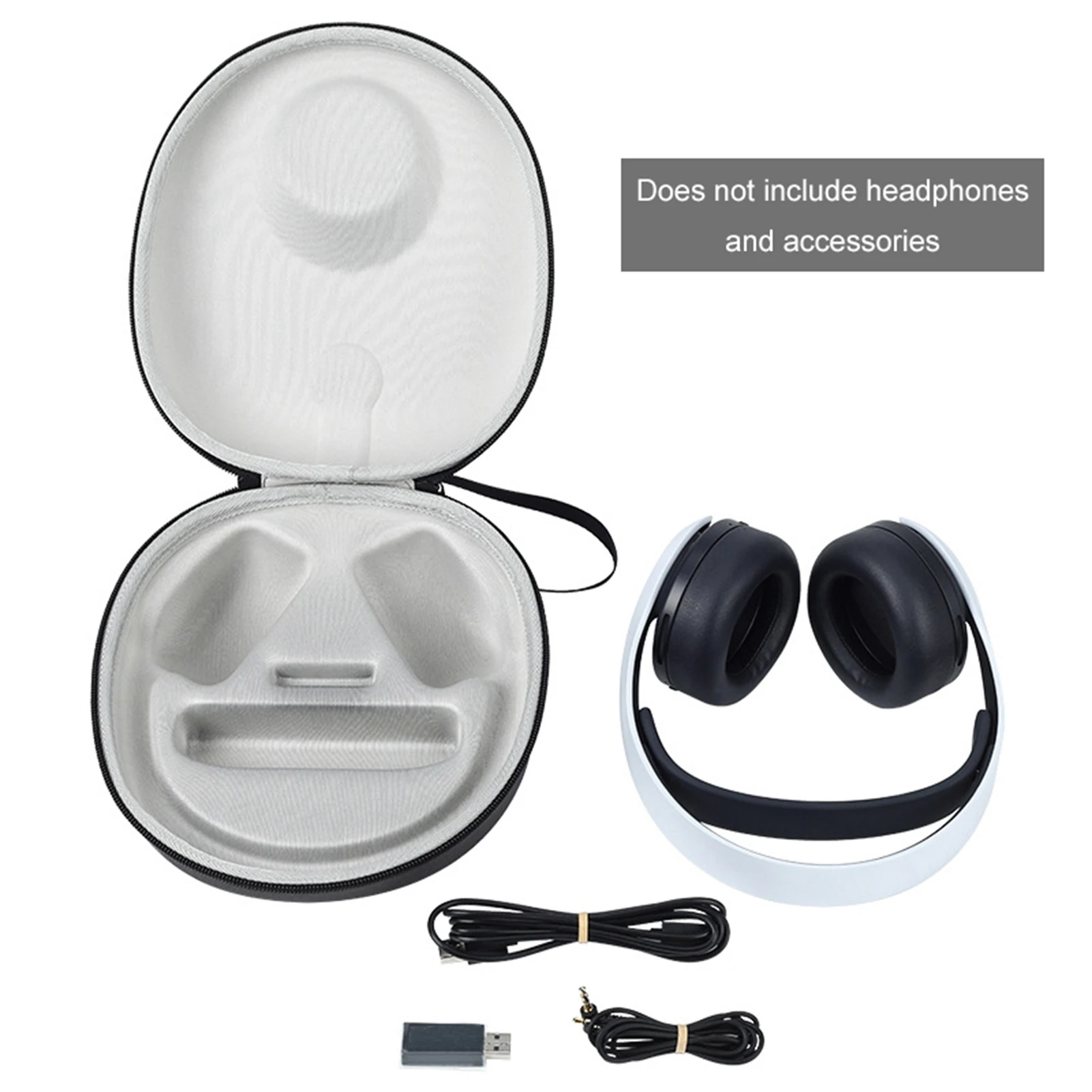 Protetor Portátil para Fone de Ouvido sem Fio à Prova de Choque Anti-queda Bolsa de Armazenamento de Viagem Zipper Box Pulse 3d Capa para Ps5 Case