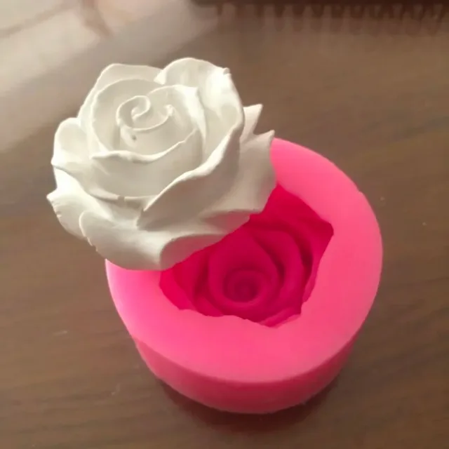 Set De 3 Moldes De Silicona En Forma De Rosa - Para Velas, Jabón, Chocolate Y Repostería, Resistentes Al Calor