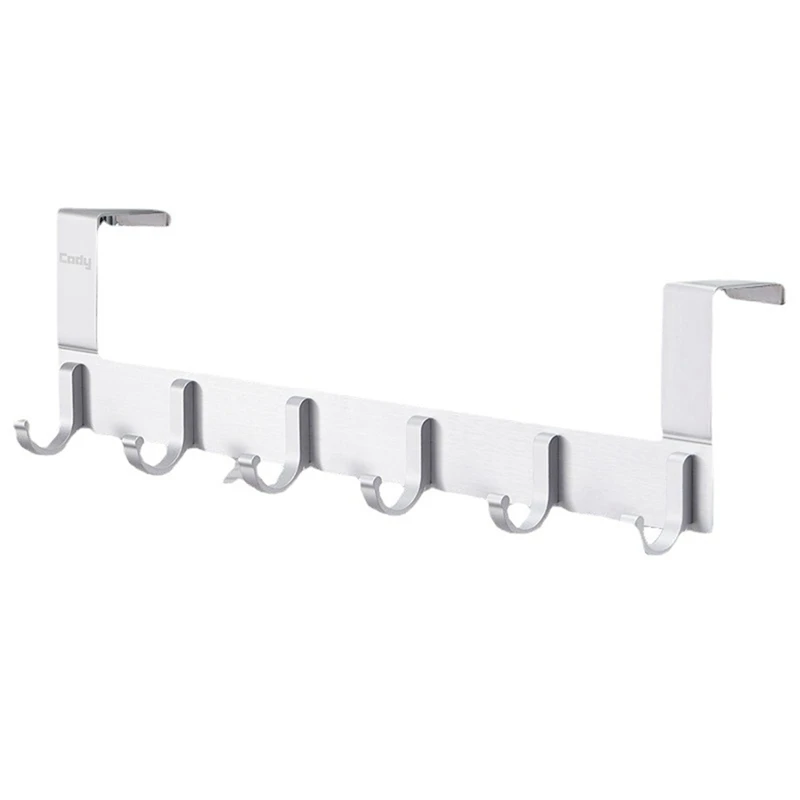 

Крючки-вешалки на дверь с 6 двойными сверхпрочными крючками для спальни, стойка для хранения крышек и пальто