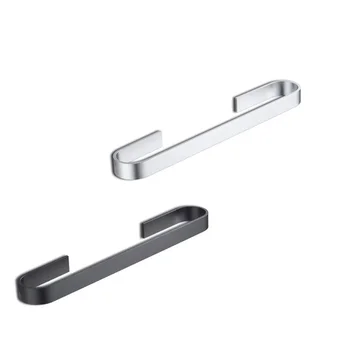 ราวแขวนผ้าเช็ดตัวผู้ถือผ้าเช็ดตัวห้องน้ําผ้าเช็ดตัวแขวนสีดํา Silver Space อลูมิเนียมแขวนผนังผ้าเช็ดตัวชั้นวางของ 2