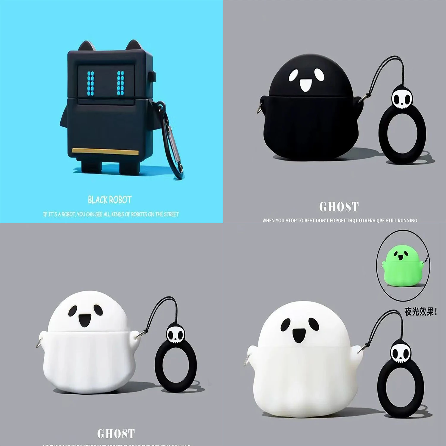 Silicone Shockproof Cartoon Protective Sleeve