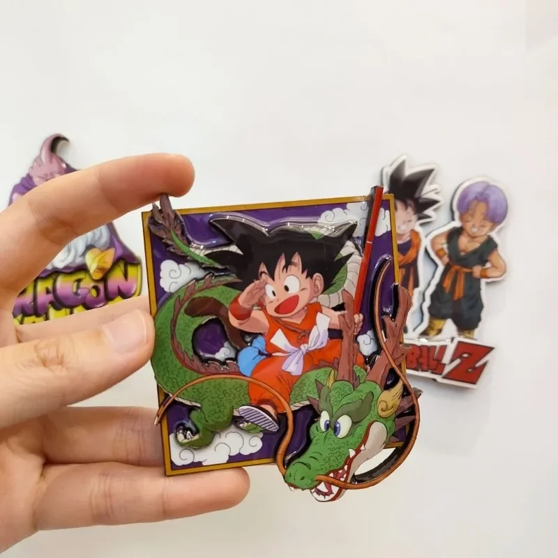 

Dragon Ball Refrigerator Magnet New Kakarotto Bulma Son Goten 3D Cartoon Anime Personalized Fashion Wooden Home Decoration Gift