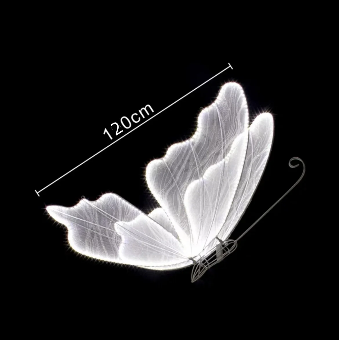 Filo Luci LED Farfalle 6m 40 LED - Batteria - Impermeabili - 2 Modalità (Fisse/Intermittenti) Per Matrimonio, Giardino, Festa - 5